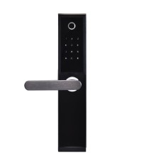 Замок біометричний автономний Trinix TRL-5104BTF Black Left з Bluetooth, зчитувачем відбитків пальців і карт Mifare
