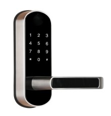 Замок біометричний автономний Trinix TRL-5107BTF Silver Right з Bluetooth, зчитувачем відбитків пальців і карт Mifare