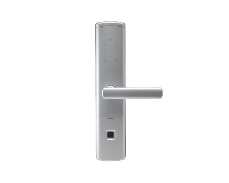 Замок біометричний автономний Trinix TRL-5111BTF Silver Right з Bluetooth, зчитувачем відбитків пальців і карт Mifare