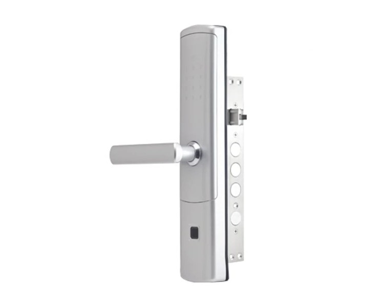 Замок біометричний автономний Trinix TRL-5111BTF Silver Right з Bluetooth, зчитувачем відбитків пальців і карт Mifare