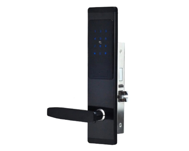 Замок електромеханічний автономний Trinix TRL-5102BT Black Right з Bluetooth і зчитувачем Mifare