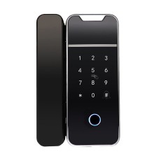 Замок біометричний автономний на скляні двері Trinix TRL-3307BTG з Bluetooth, зчитувачем відбитків пальців і карт Mifare