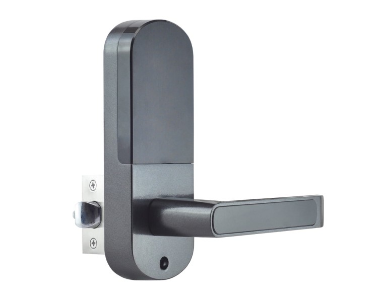 Замок біометричний автономний Trinix TRL-5107BTF Black Left з Bluetooth, зчитувачем відбитків пальців і карт Mifare