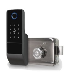 Замок біометричний автономний Trinix TRL-5201BTFW Black Right з Bluetooth, зчитувачем відбитків пальців і карт Mifare