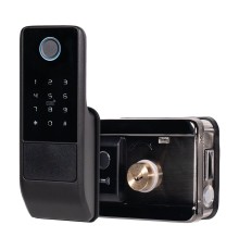 Замок біометричний автономний Trinix TRL-5202BT2FW Black з Bluetooth, зчитувачем відбитків пальців і карт Mifare