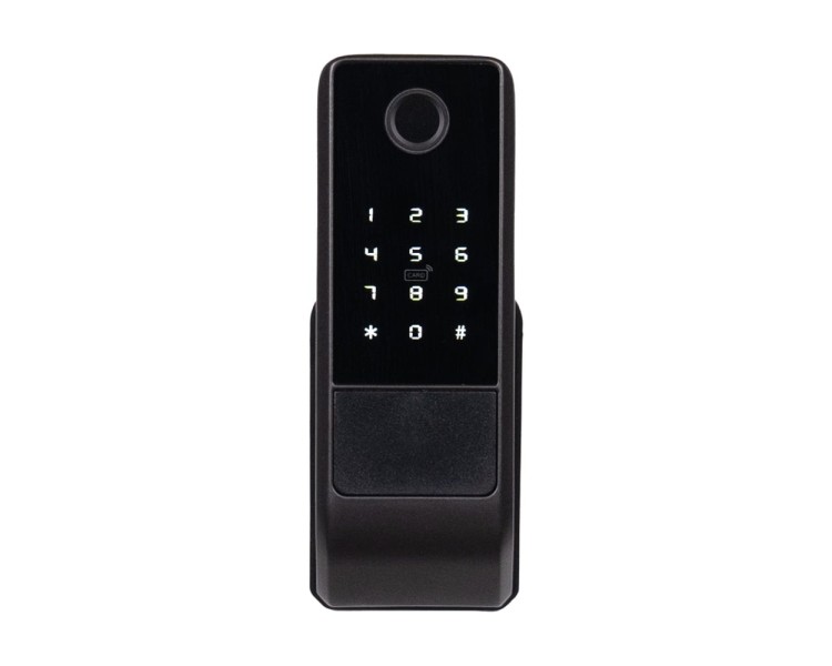 Замок біометричний автономний Trinix TRL-5202BT2FW Black з Bluetooth, зчитувачем відбитків пальців і карт Mifare