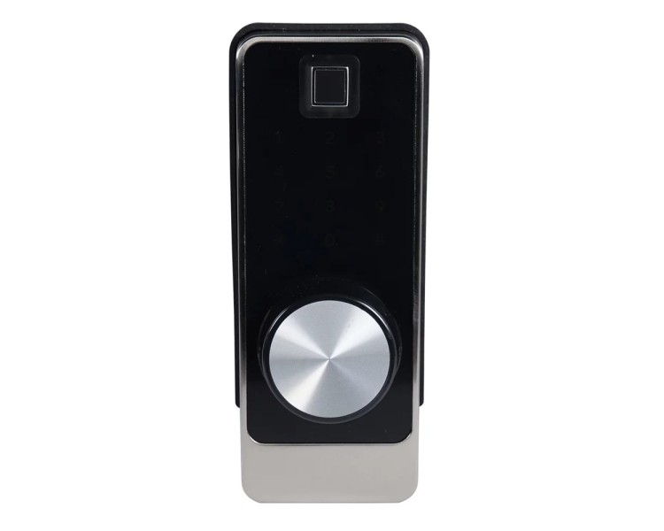 Замок біометричний автономний Trinix TRL-5203BTF Silver Left з Bluetooth, зчитувачем відбитків пальців і карт Mifare