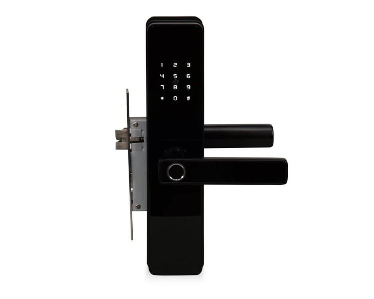 Замок біометричний автономний Trinix TRL-5303BTF Black з Bluetooth, зчитувачем відбитків пальців і карт Mifare