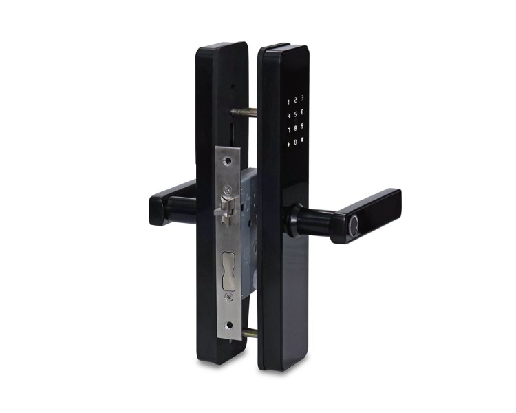 Замок біометричний автономний Trinix TRL-5303BTF Black з Bluetooth, зчитувачем відбитків пальців і карт Mifare