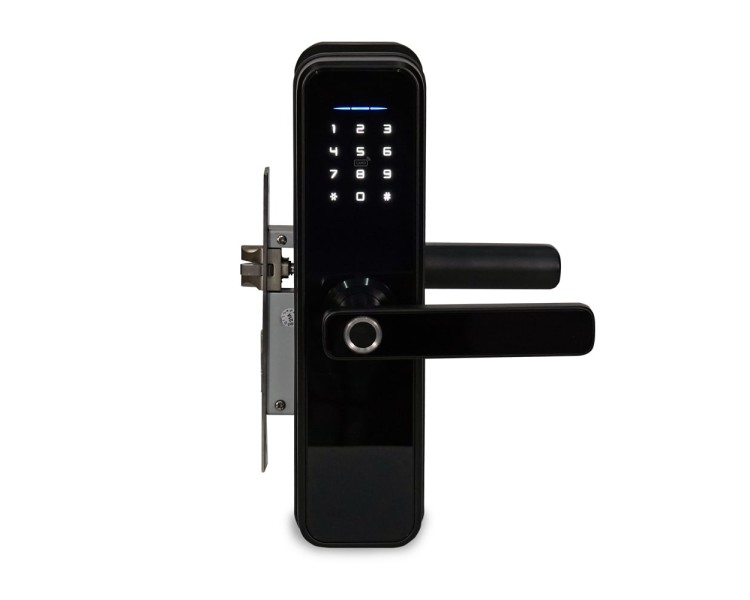 Замок біометричний автономний Trinix TRL-5305BTF Black з Bluetooth, зчитувачем відбитків пальців і карт Mifare