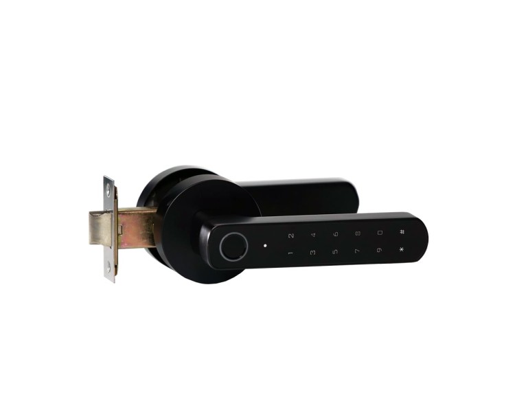 Замок біометричний автономний Trinix TRL-5205BTF Tuya Black з Bluetooth і зчитувачем відбитків пальців