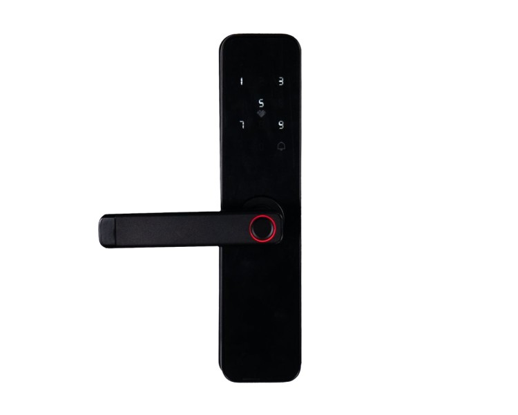 Замок біометричний автономний Trinix TRL-5401BTF Black з Bluetooth, зчитувачем відбитків пальців і карт Mifare
