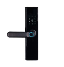 Замок біометричний автономний Trinix TRL-5402BTF Black з Bluetooth, зчитувачем відбитків пальців і карт Mifare