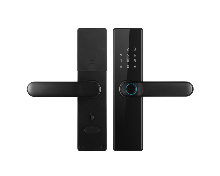 Замок біометричний автономний Trinix TRL-5402BTF Black з Bluetooth, зчитувачем відбитків пальців і карт Mifare