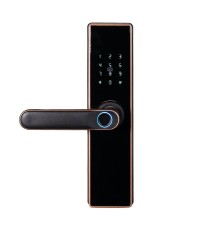 Замок біометричний автономний Trinix TRL-5402BTF Bronze з Bluetooth, зчитувачем відбитків пальців і карт Mifare