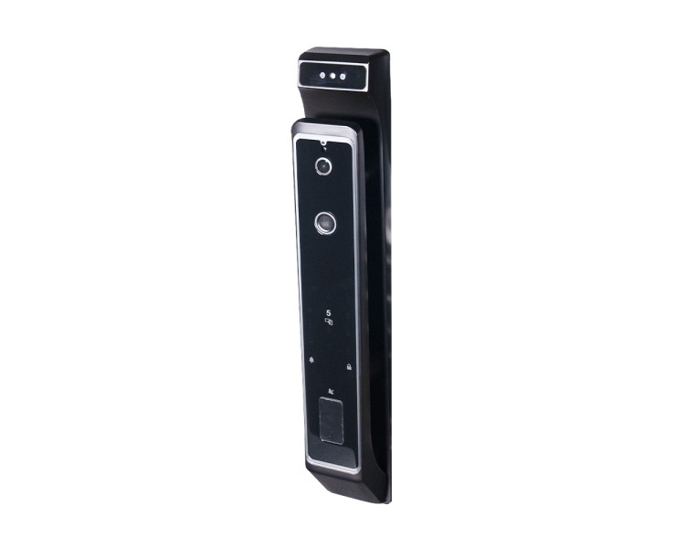 Замок біометричний автономний Trinix TRL-8801BTV Black з Bluetooth, розпізнаванням облич, зчитувачем відбитків пальців і карт Mifare