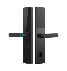Замок біометричний автономний Trinix TRL-5404BTF Black L/R з Bluetooth, зчитувачем відбитків пальців і карт Mifare