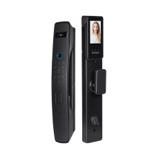 Замок біометричний автономний Trinix TRL-8803BTV Black L/R з Bluetooth та Wi-Fi, розпізнаванням облич, долоней, зчитувачем відбитків пальців і карт Mifare