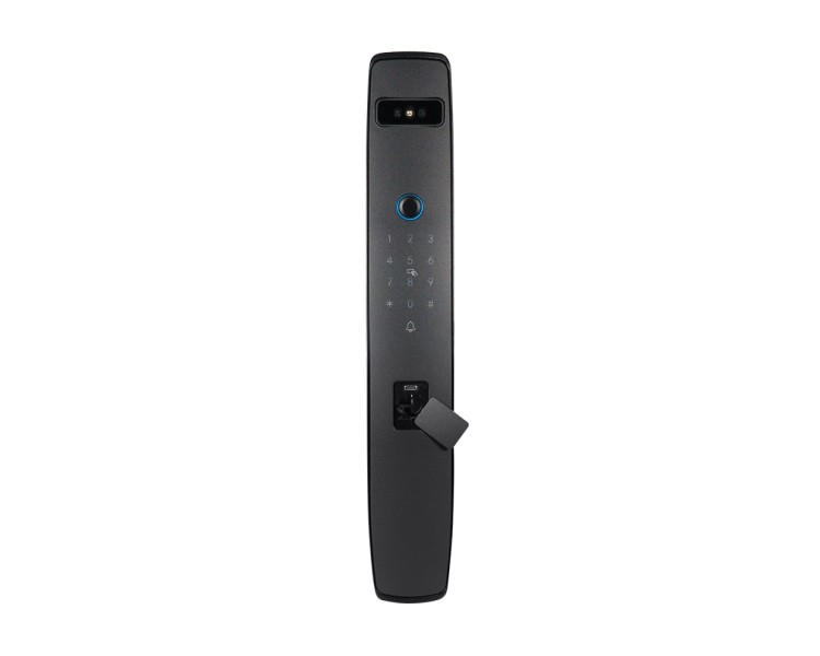 Замок біометричний автономний Trinix TRL-8803BTV Black L/R з Bluetooth та Wi-Fi, розпізнаванням облич, долоней, зчитувачем відбитків пальців і карт Mifare