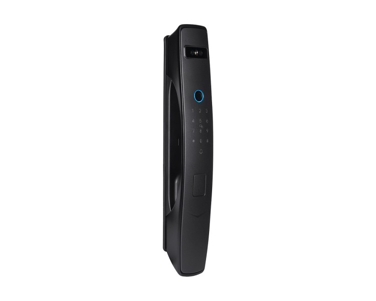 Замок біометричний автономний Trinix TRL-8803BTV Black L/R з Bluetooth та Wi-Fi, розпізнаванням облич, долоней, зчитувачем відбитків пальців і карт Mifare