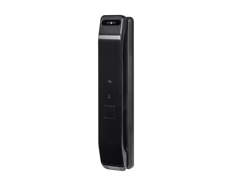 Замок біометричний автономний Trinix TRL-8804BTV Black L/R з Bluetooth та Wi-Fi, розпізнаванням облич, долоней, зчитувачем відбитків пальців і карт Mifare