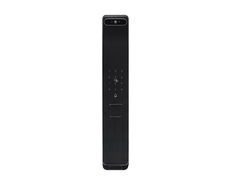 Замок біометричний автономний Trinix TRL-8804BTV Black L/R з Bluetooth та Wi-Fi, розпізнаванням облич, долоней, зчитувачем відбитків пальців і карт Mifare