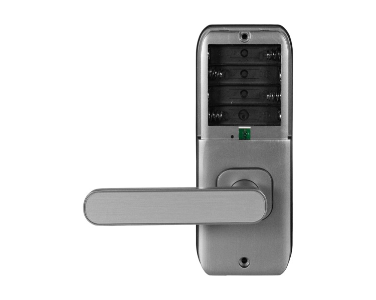 Замок біометричний автономний Trinix TRL-5406BTF Silver L/R з Bluetooth, зчитувачем відбитків пальців і карт Mifare