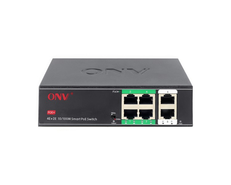 PoE-комутатор некерований 6-портовий ONV-H1064PSD з 4 портами PoE