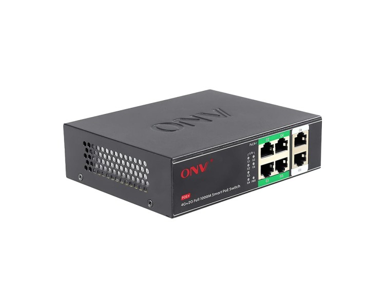 PoE-комутатор некерований гігабітний 6-портовий ONV-H3064PS з 4 портами PoE