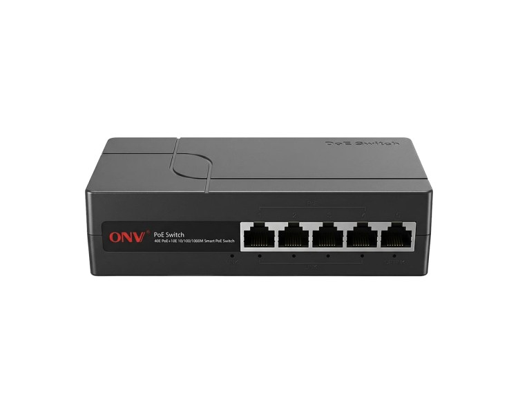 PoE-комутатор некерований 5-портовий ONV ONV-H3054PEBS 4 портами PoE