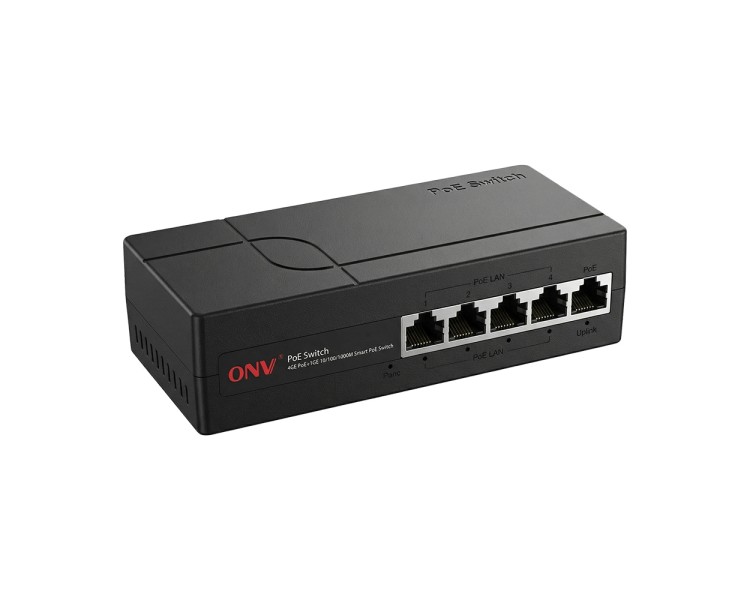 PoE-комутатор некерований 5-портовий ONV ONV-H3054PEBS 4 портами PoE