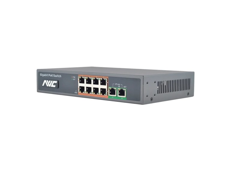 PoE-комутатор 10-портовий гігабітний NVC-1008G