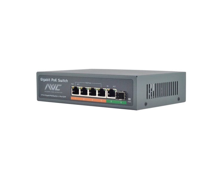 PoE-комутатор 6-портовий гігабітний NVC-604Gs
