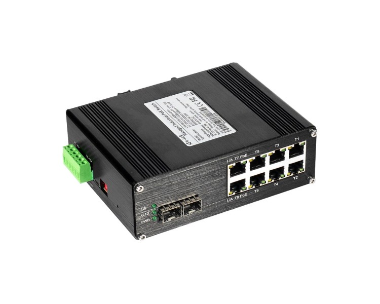 PoE-комутатор 10-портовий керований L2+ E-LINK LNK-IMC208-2.5GPM-SFP+ 2.5G з 8 портами PoE, 240W