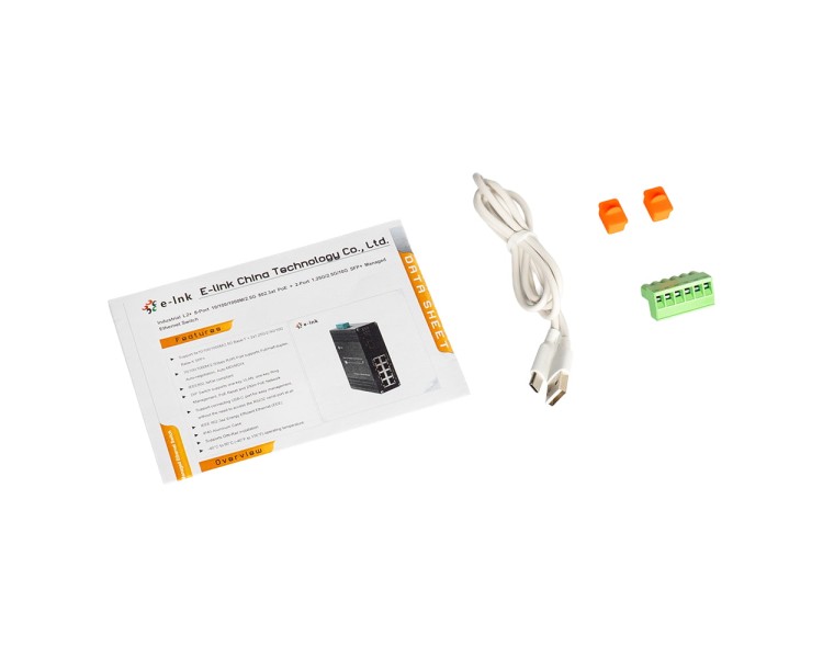 PoE-комутатор 10-портовий керований L2+ E-LINK LNK-IMC208-2.5GPM-SFP+ 2.5G з 8 портами PoE, 240W