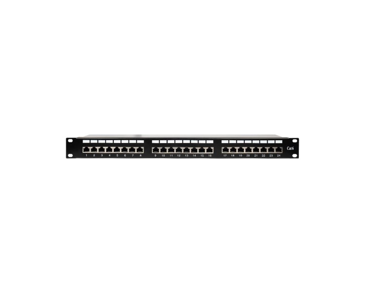 Патч-панель 24 порти NVC-PN-12/24 CAT5/CAT6 19" 1U екранована