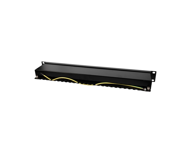 Патч-панель 24 порти NVC-PN-12/24 CAT5/CAT6 19" 1U екранована