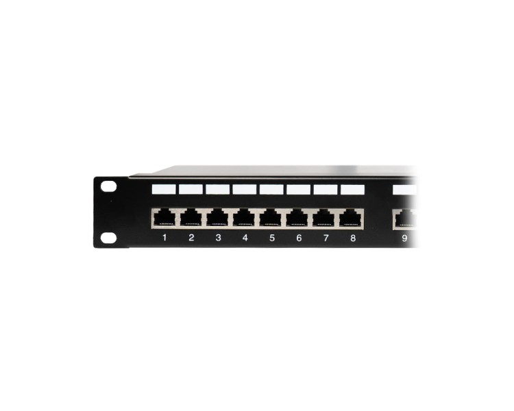 Патч-панель 24 порти NVC-PN-12/24 CAT5/CAT6 19" 1U екранована