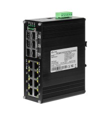 PoE-комутатор 14-портовий керований L2+ E-LINK ETH-IMC2408MP гігабітний з 8 портами PoE, 240W