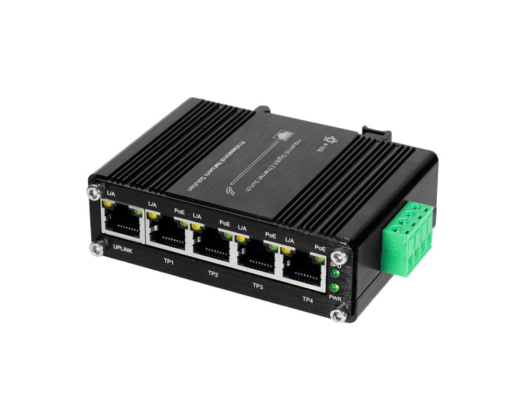 PoE-комутатор 5-портовий E-LINK LNK-IMC005GP з 4 портами PoE
