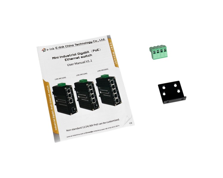 PoE-комутатор 5-портовий E-LINK LNK-IMC005GP з 4 портами PoE