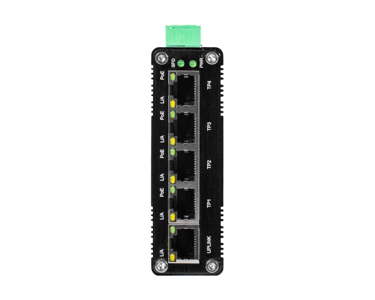 PoE-комутатор 5-портовий E-LINK LNK-IMC005GP з 4 портами PoE