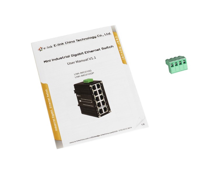 PoE-комутатор 10-портовий E-LINK LNK-IMC010GP з 8 портами PoE
