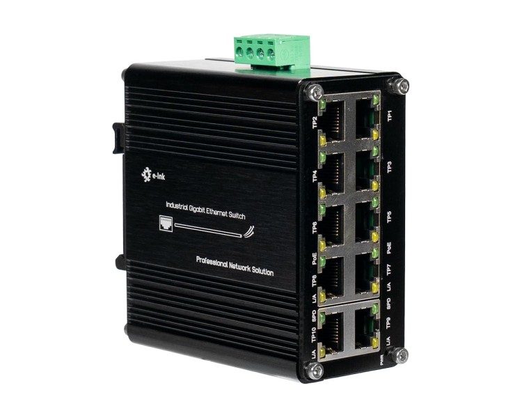 PoE-комутатор 10-портовий E-LINK LNK-IMC010GP з 8 портами PoE