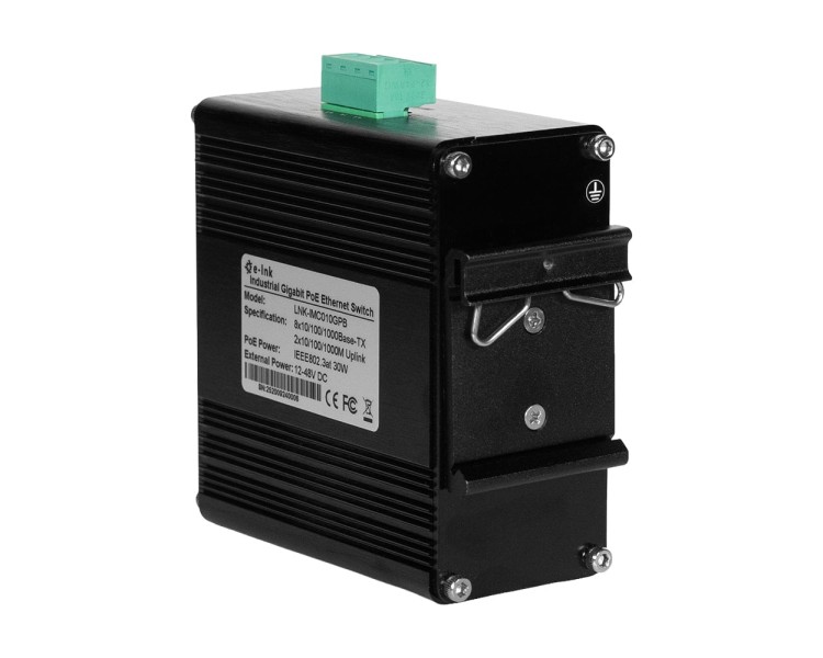 PoE-комутатор 10-портовий E-LINK LNK-IMC010GPB з 8 портами PoE