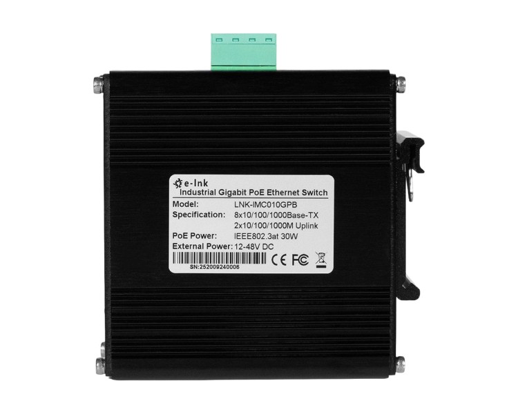 PoE-комутатор 10-портовий E-LINK LNK-IMC010GPB з 8 портами PoE