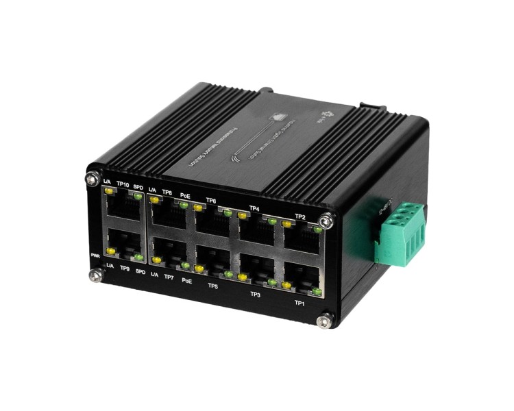 PoE-комутатор 10-портовий E-LINK LNK-IMC010GPB з 8 портами PoE