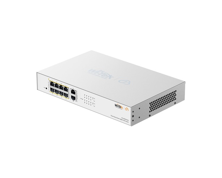 PoE-комутатор 10-портовий керований Wi-Tek WI-PCES310G гігабітний 8x1000Mbps PoE+, 2x1000Mbps Uplink, 110W, Cloud, ONVIF