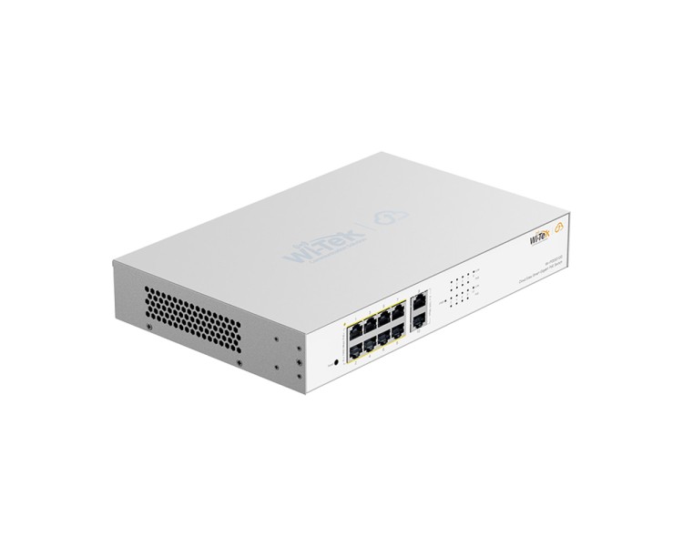 PoE-комутатор 10-портовий керований Wi-Tek WI-PCES310G гігабітний 8x1000Mbps PoE+, 2x1000Mbps Uplink, 110W, Cloud, ONVIF