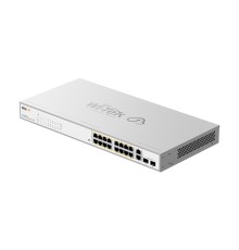 PoE-комутатор 20-портовий керований Wi-Tek WI-PCES320GFH гігабітний 16x1000Mbps PoE+, 2x1000Mbps Uplink, 2xSFP, 130W, Cloud, ONVIF